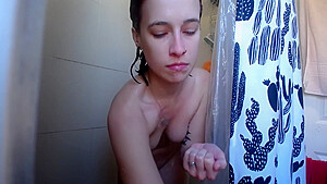 Peeping Tom Voyeur Dancing Shower Soapy Slick Glistening Skin...
