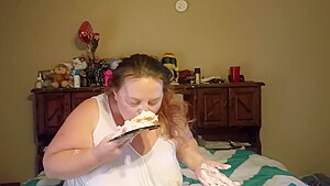 Fatty Slut Eats Nasty Cake...
