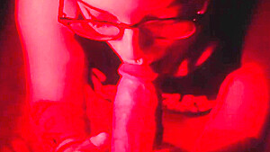 Sucking daddys cock in red light...