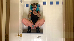 Ms Hayley B Masturbating Hotel Bathroom She Squirts Everywhere Then Licks Her Fingers...