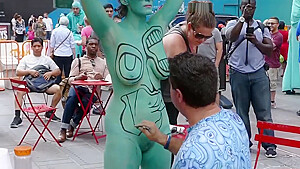 Bodypainting private parts of women world...
