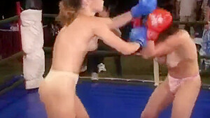 Outdoor Topless Boxing Babes...