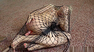 Humiliated submissive babe trapped net...