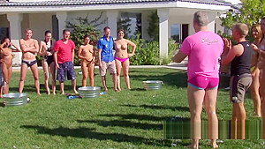 Swinger couples warm up with starting...