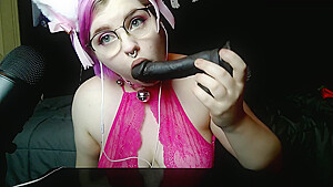 Sexy Kitten Giving Daddy A Blowjob Asmr With Tail Buttplug Cosplay...