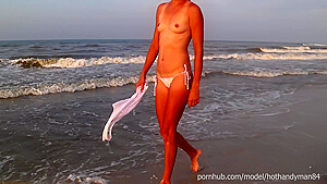 Topless Hunt For Seashells At Dawn Bonus Photos...