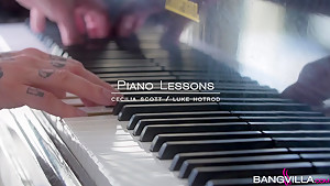 In piano lessons...