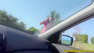 Hitchhiking Teen Offers Pussy To Pay For A Ride...