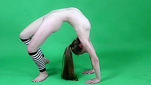 Anna mostik shows gymnastics...