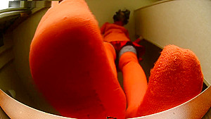 Giantess Orange Socks Pov...