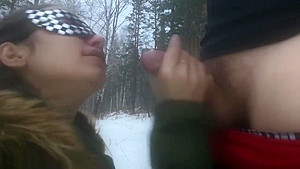 Blowjob and swallow winter woods maryvincxxx...