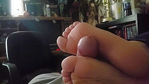Little Stepsister Footjob While Watching...