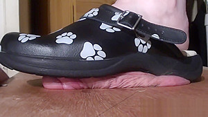 230lb Bbw Cock Crush With Her New Soft Clogs...