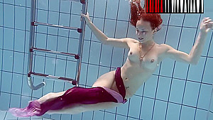 Smoking Hot Russian Redhead In The Pool...