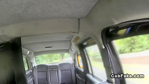 Busty banged from behind in taxi...