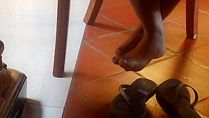 Candid Asian Sexy Feet In Lbrary