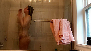 18 Year Old Volleyball Player Glass Shower Again...